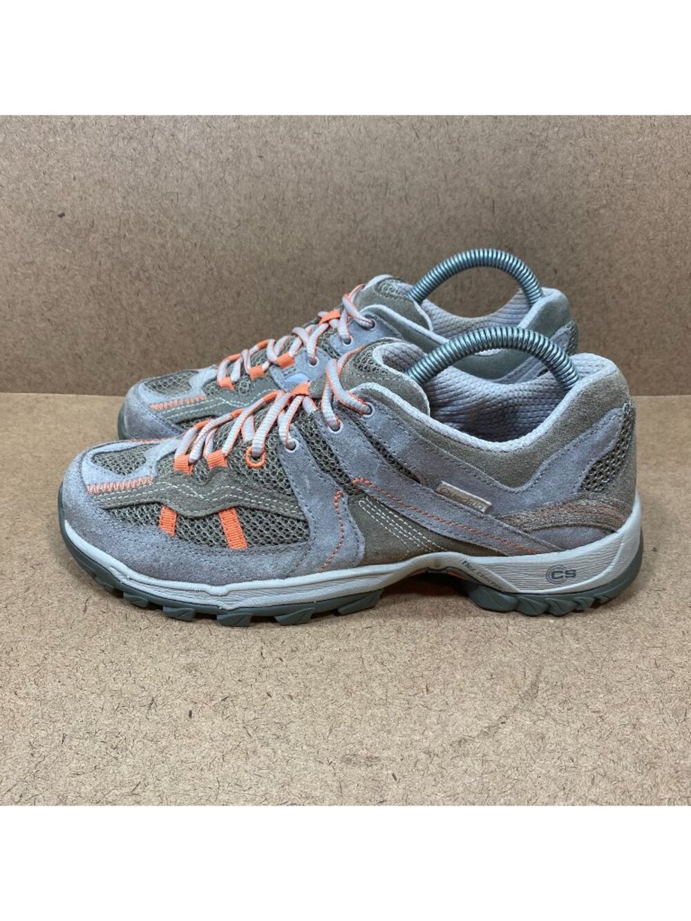 Quechua Arpenaz Flex L Women’s Hiking Shoes US 8 Gray Orange Trail Sneakers
